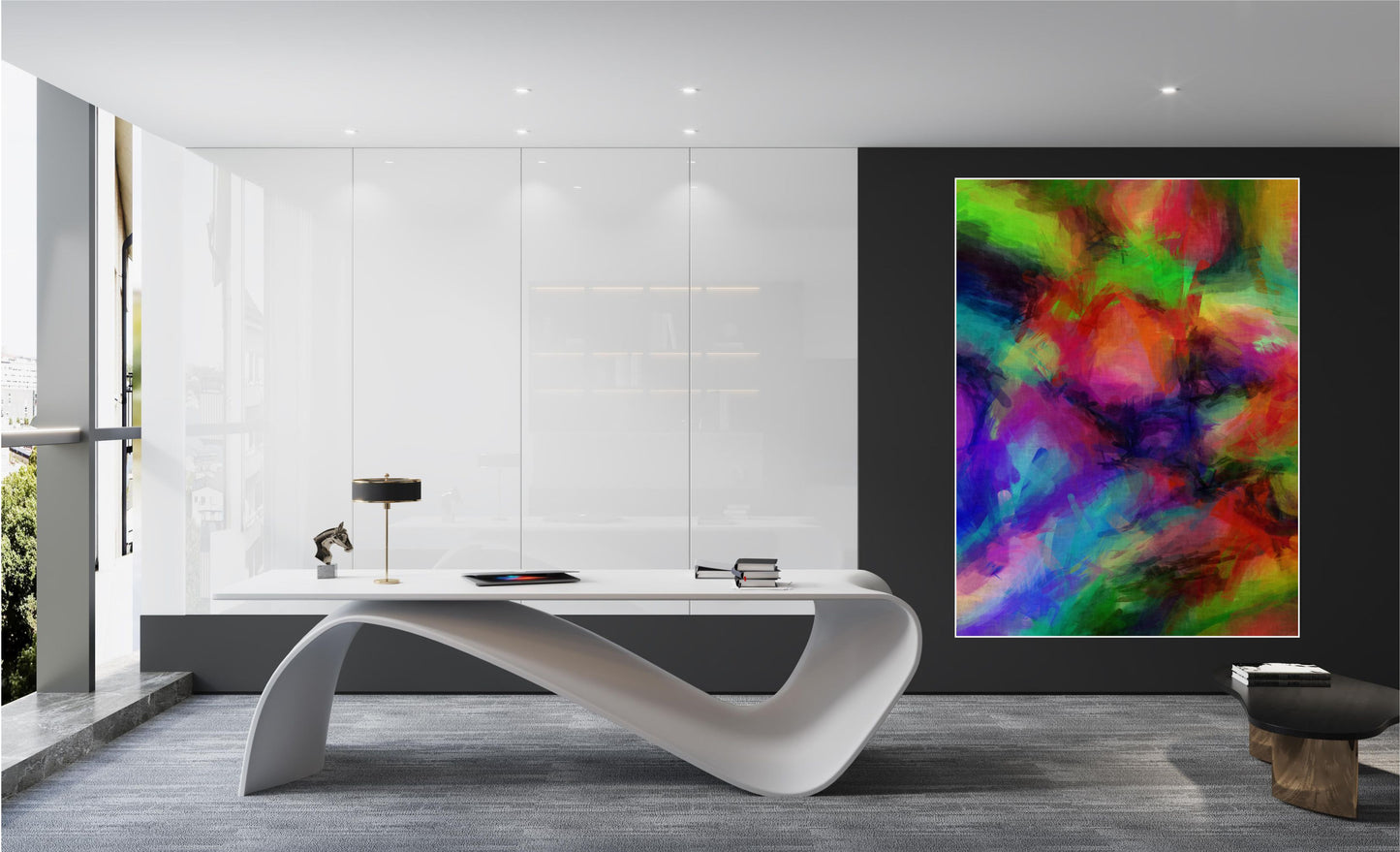 WANDBILDER MIT RAHMEN ABSTRAKT BILDER XXL MODERN WOHNZIMMER FARBKUNST
