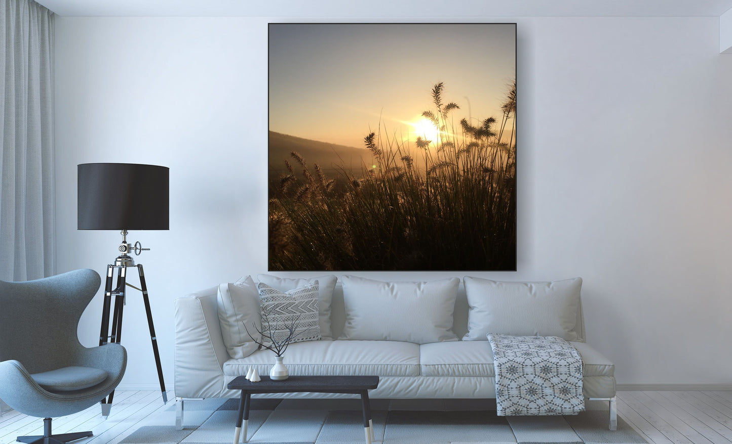 WANDBILDER ALURAHMEN NATUR BILDER WOHNZIMMER 150x150 PFLANZEN SONNE