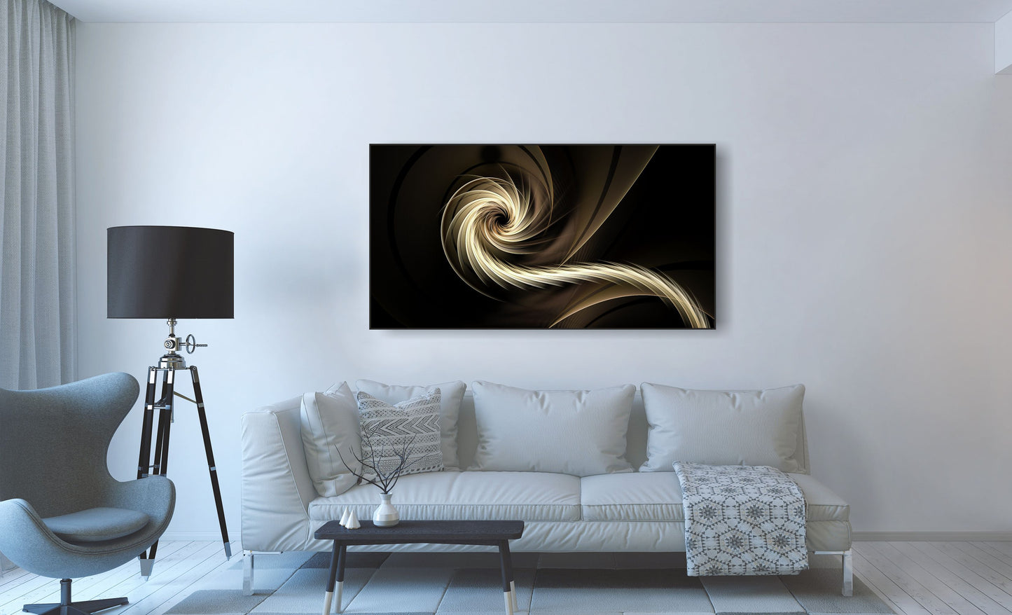 WANDBILDER XXL ALURAHMEN ABSTRAKTE BILDER WOHNZIMMER 150x80 WIRBEL DESIGN
