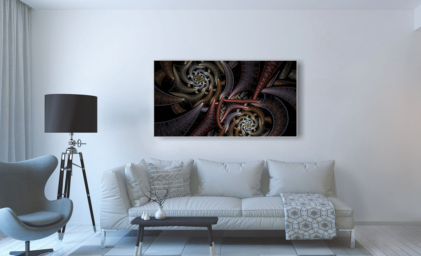 WANDBILDER ALURAHMEN ABSTRAKTE BILDER WOHNZIMMER 150x80 DESIGN FANTASIE