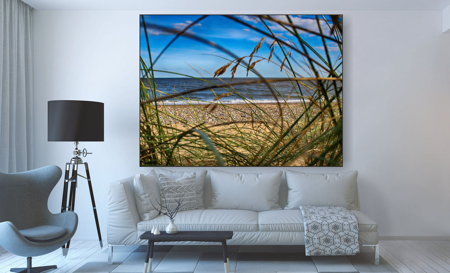 WANDBILDER MIT RAHMEN BILDER XXL MODERN WOHNZIMMER NATUR STRAND KIES