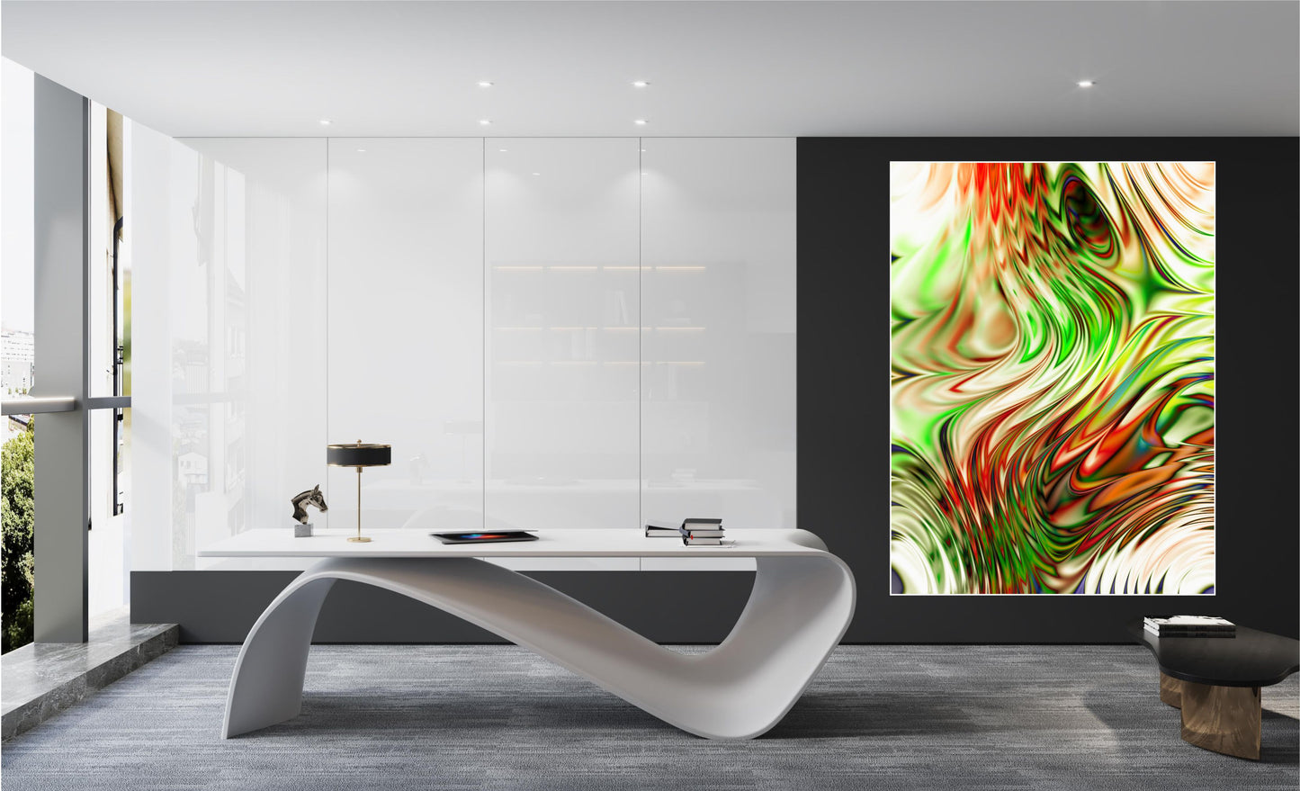 WANDBILDER MIT RAHMEN ABSTRAKT BILDER XXL MODERN WOHNZIMMER DIGITAL BUNT
