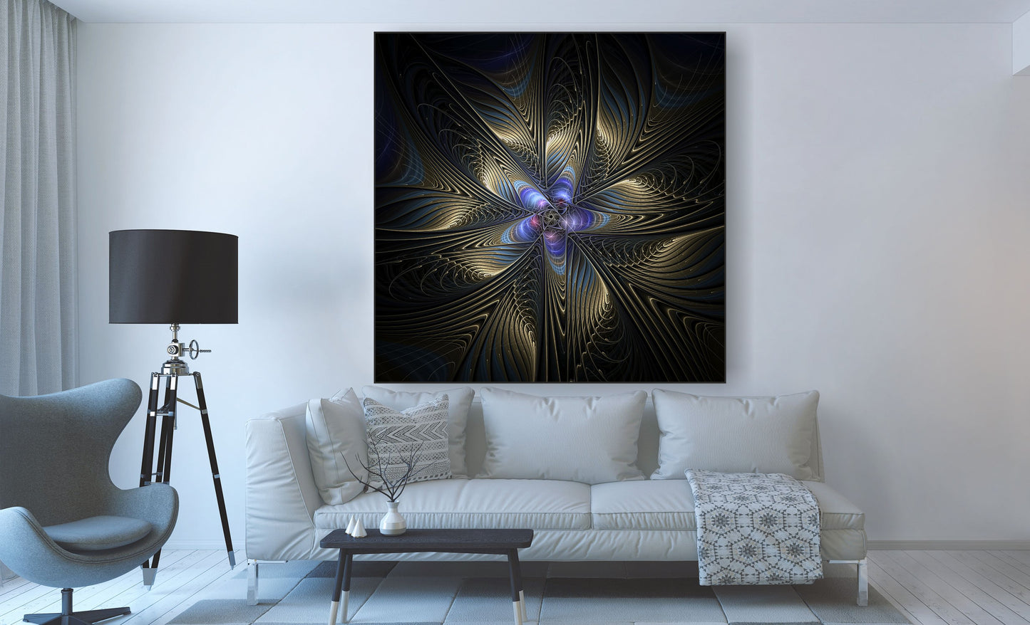 WANDBILDER MIT RAHMEN ABSTRAKT BILDER XXL MODERN WOHNZIMMER STERN DIGITAL