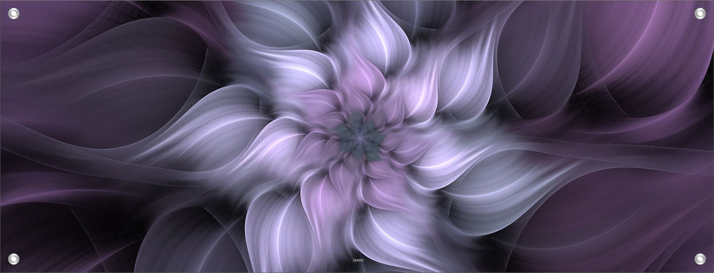 ABSTRAKTE WANDBILDER POSTER DEKO BILDER XXL 160x60 BLÜTE DIGITAL LILA MODERN
