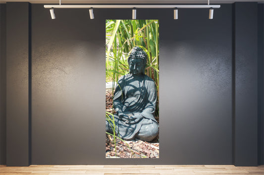 BUDDHA WANDBILDER POSTER DEKO BILDER XXL 60x160 BAMBUS GARTEN SKULPTUR ZEN