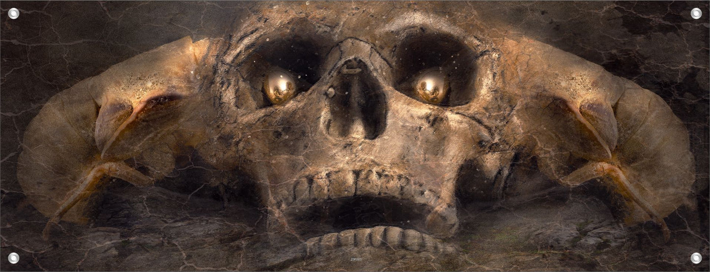 FANTASIE WANDBILDER POSTER DEKO BILDER XXL 160x60 TOTENKOPF HORROR SKULL