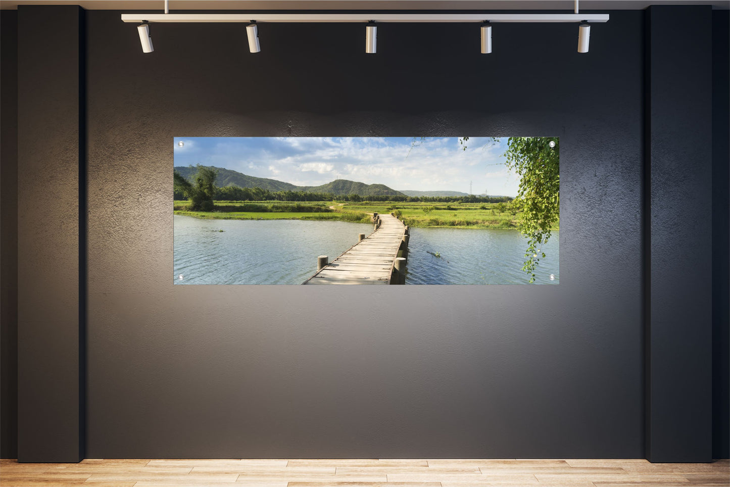 LANDSCHAFT WANDBILDER POSTER DEKO BILDER XXL 160x60 SEE STEG NATUR
