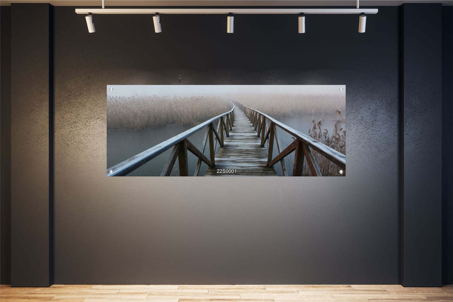 LANDSCHAFT WANDBILDER POSTER DEKO BILDER XXL 160x60 STEG FROST NATUR