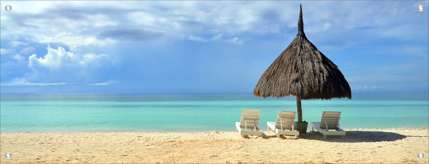 MEER WANDBILDER POSTER DEKO BILDER XXL 160x60 SONNENLIEGEN STRAND