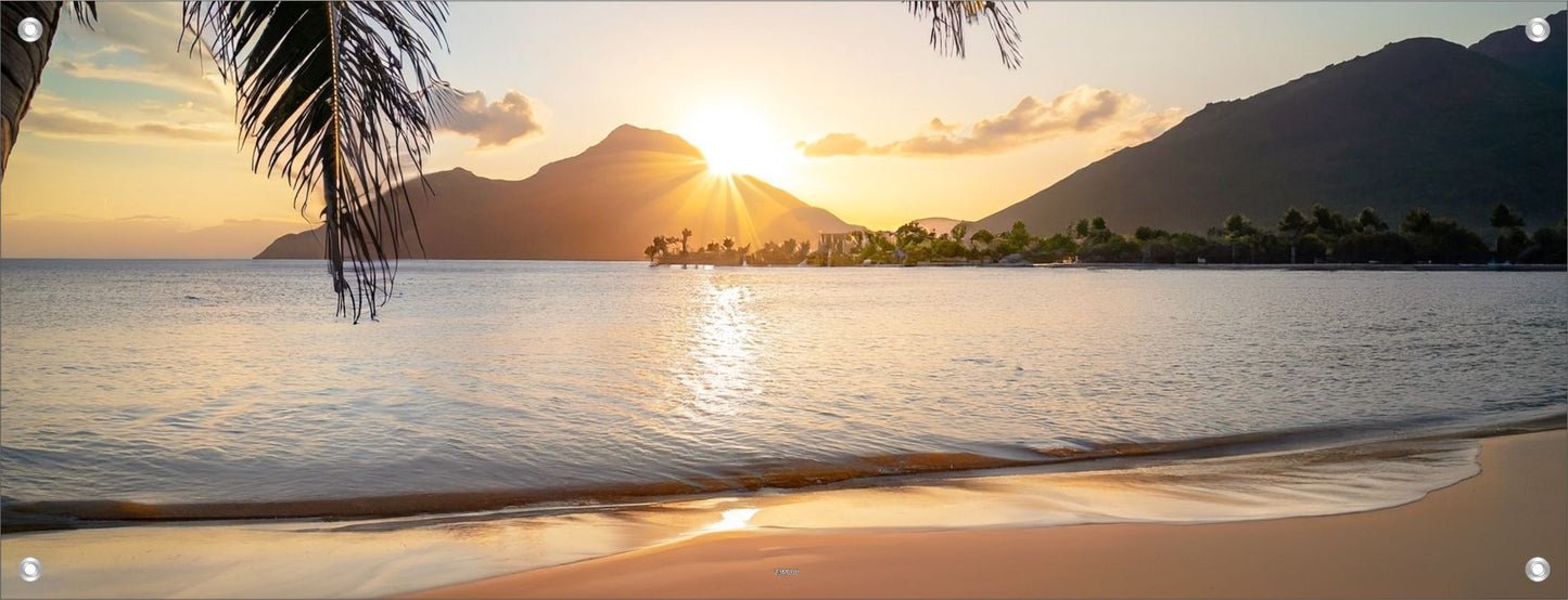 MEER WANDBILDER POSTER DEKO BILDER XXL 160x60 STRAND BERGE ABEND