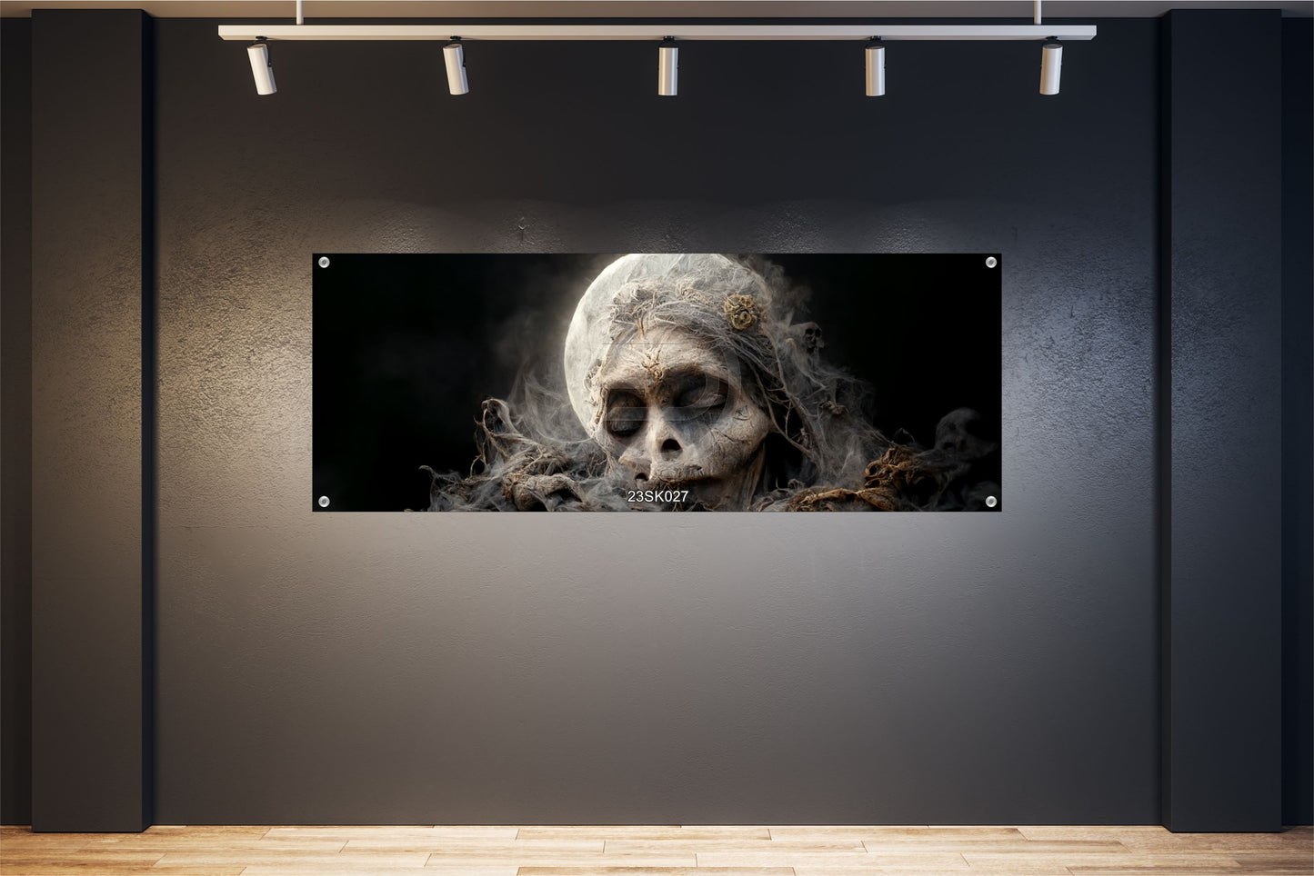 TOTENKOPF WANDBILDER POSTER INNEN AUSSEN 160x60 SCHÄDEL MOND FANTASIE