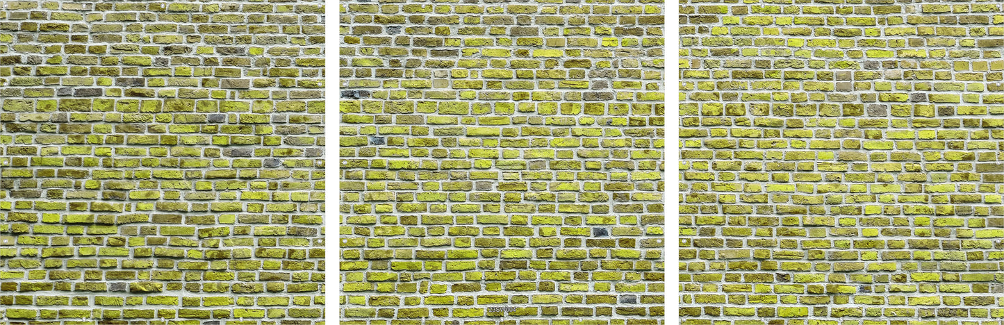 Steinwand Banner Gartenposter Außen wetterfest Sichtschutz Zaun5 Größen Klinker Grün