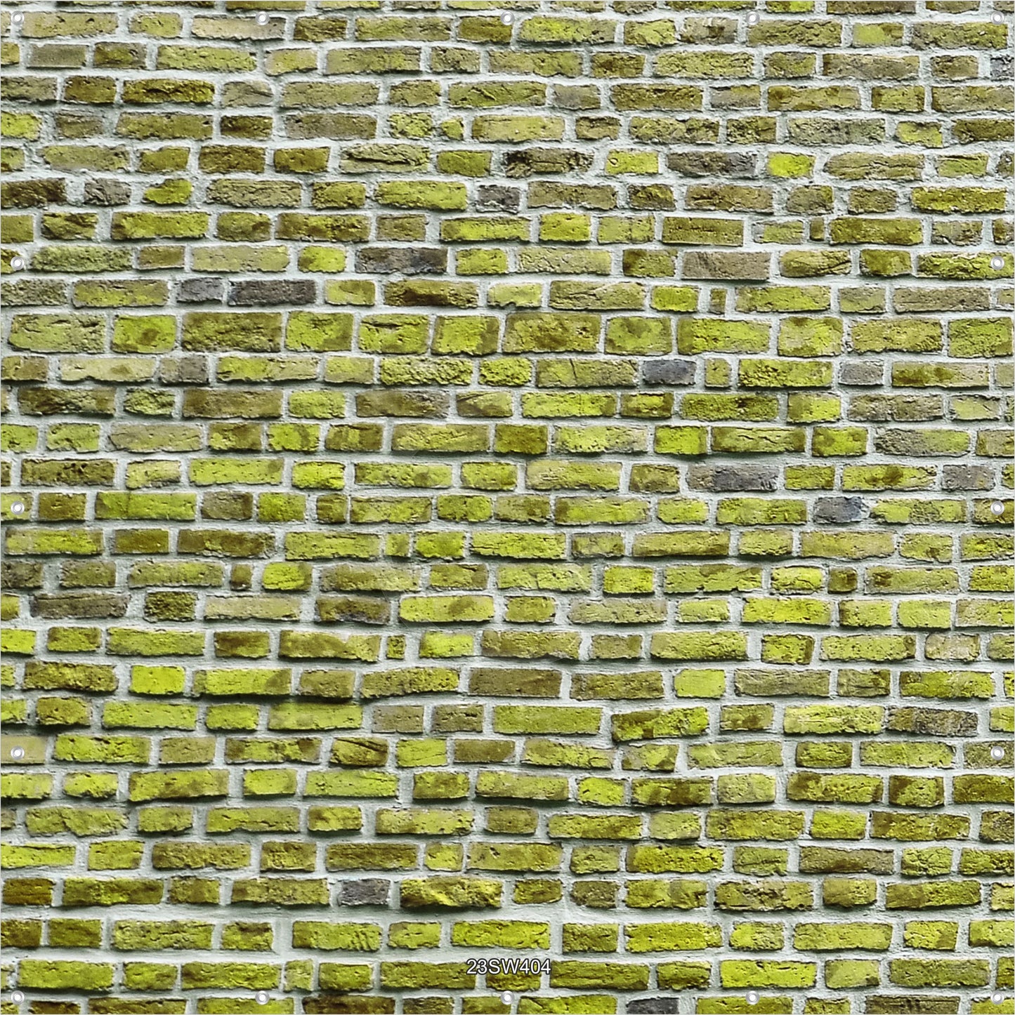 Steinwand Banner Gartenposter Außen wetterfest Sichtschutz Zaun5 Größen Klinker Grün