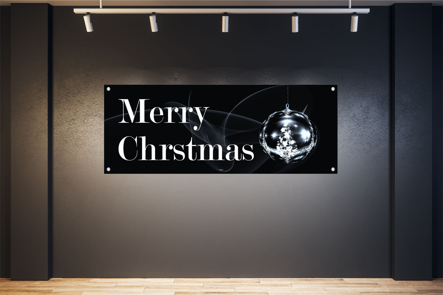 WEIHNACHTEN WANDBILDER POSTER DEKO BILDER XXL 160x60 BAUMKUGEL MODERN S/W