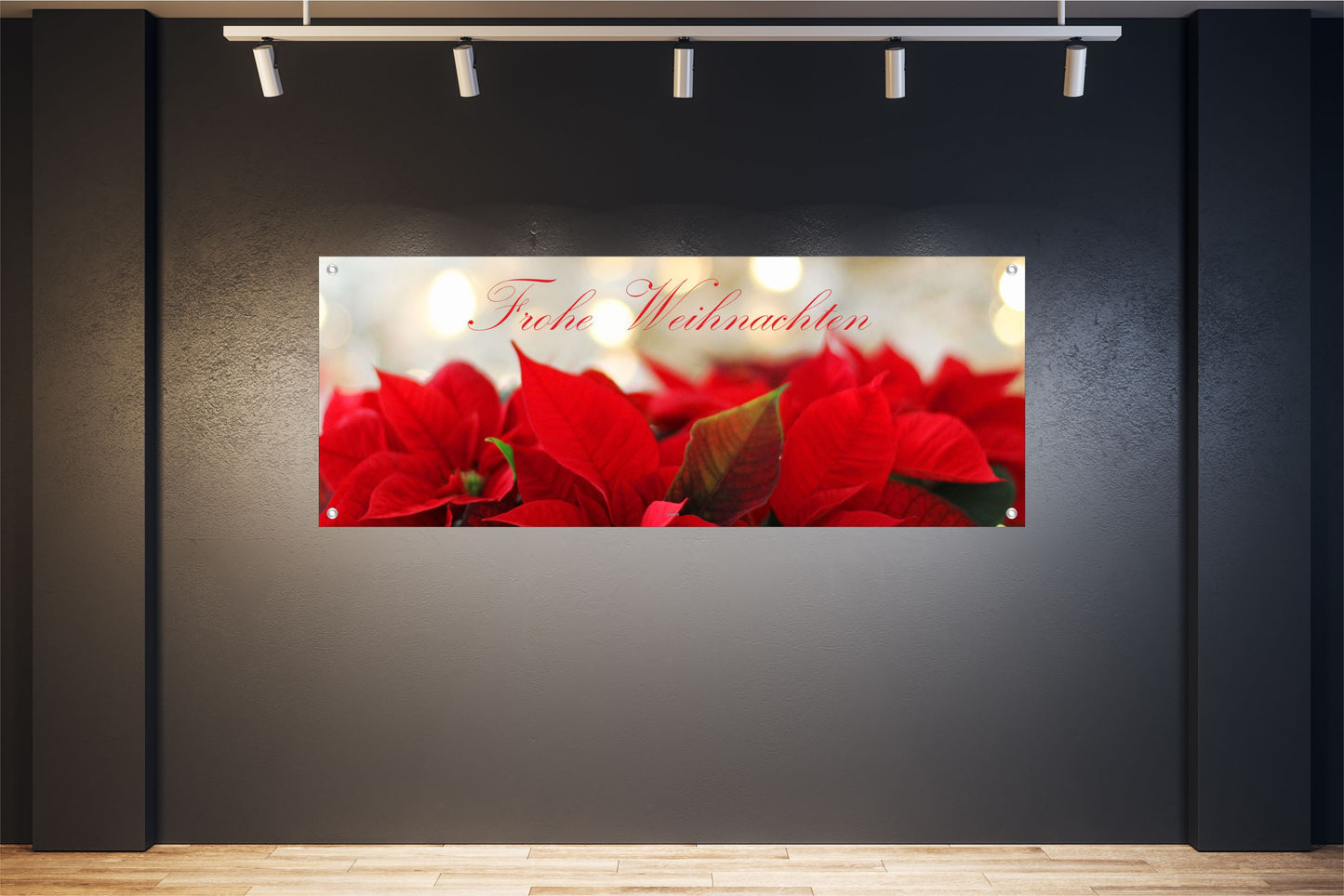 WEIHNACHTEN WANDBILDER POSTER DEKO BILDER XXL 160x60 WEIHNACHTSTERNE SCHRIFT
