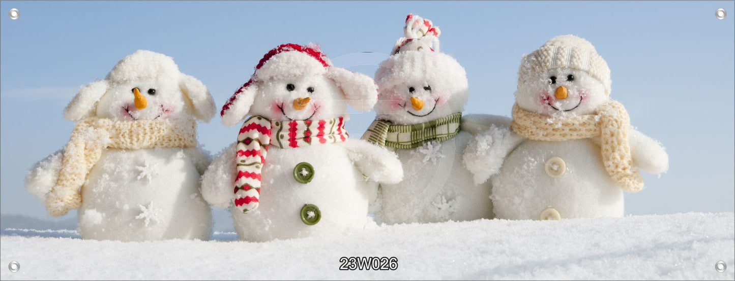 Winter Wandbild Poster Druck XXL 160x60 m Schneemänner Schnee