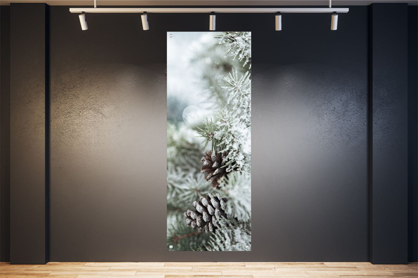WEIHNACHTEN WANDBILDER POSTER DEKO BILDER XXL 60x160 WINTER SCHNEE ZAPFEN