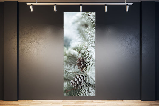 WEIHNACHTEN WANDBILDER POSTER DEKO BILDER XXL 60x160 WINTER SCHNEE ZAPFEN