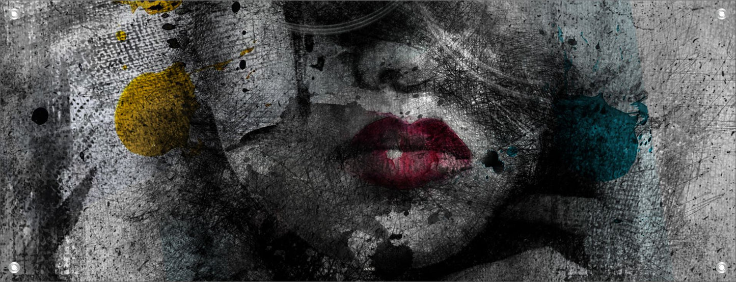 ABSTRAKTE WANDBILDER POSTER DEKO BILDER XXL 160x60 MALEREI GESICHT MODERN