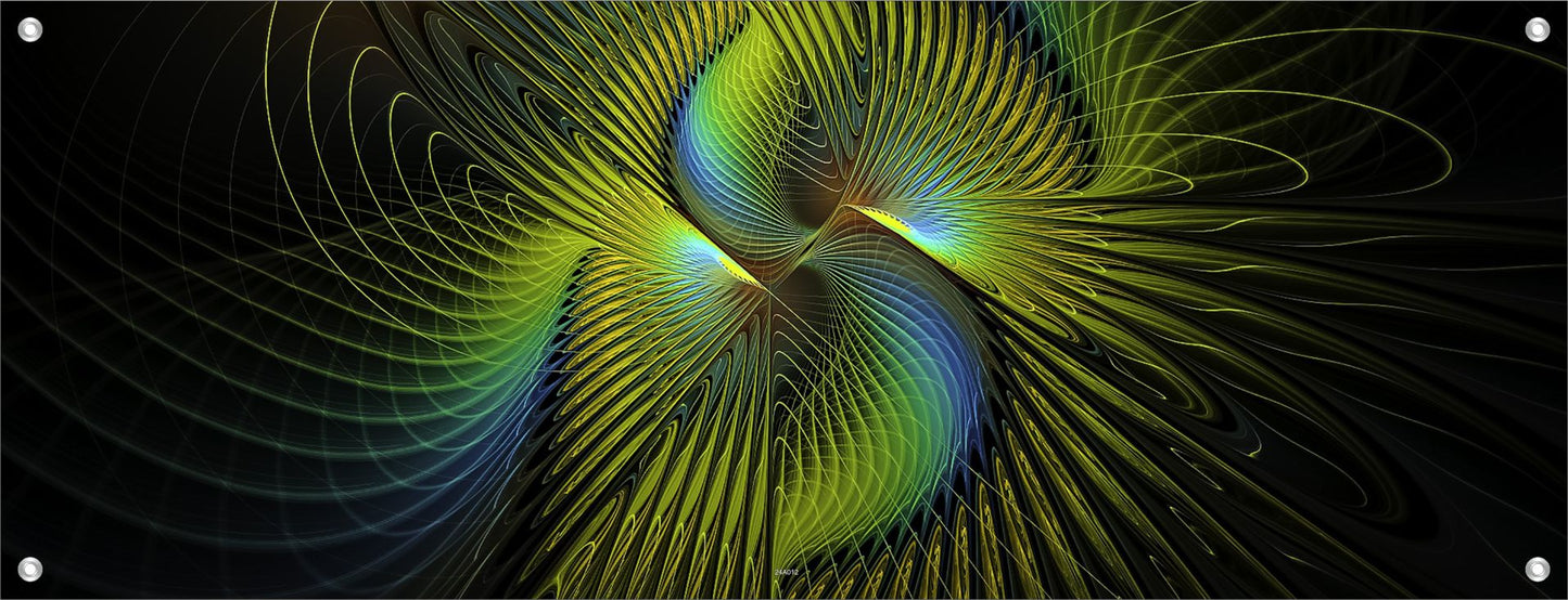 ABSTRAKTE WANDBILDER POSTER DEKO BILDER XXL 160x60 MODERN DIGITAL GRÜN