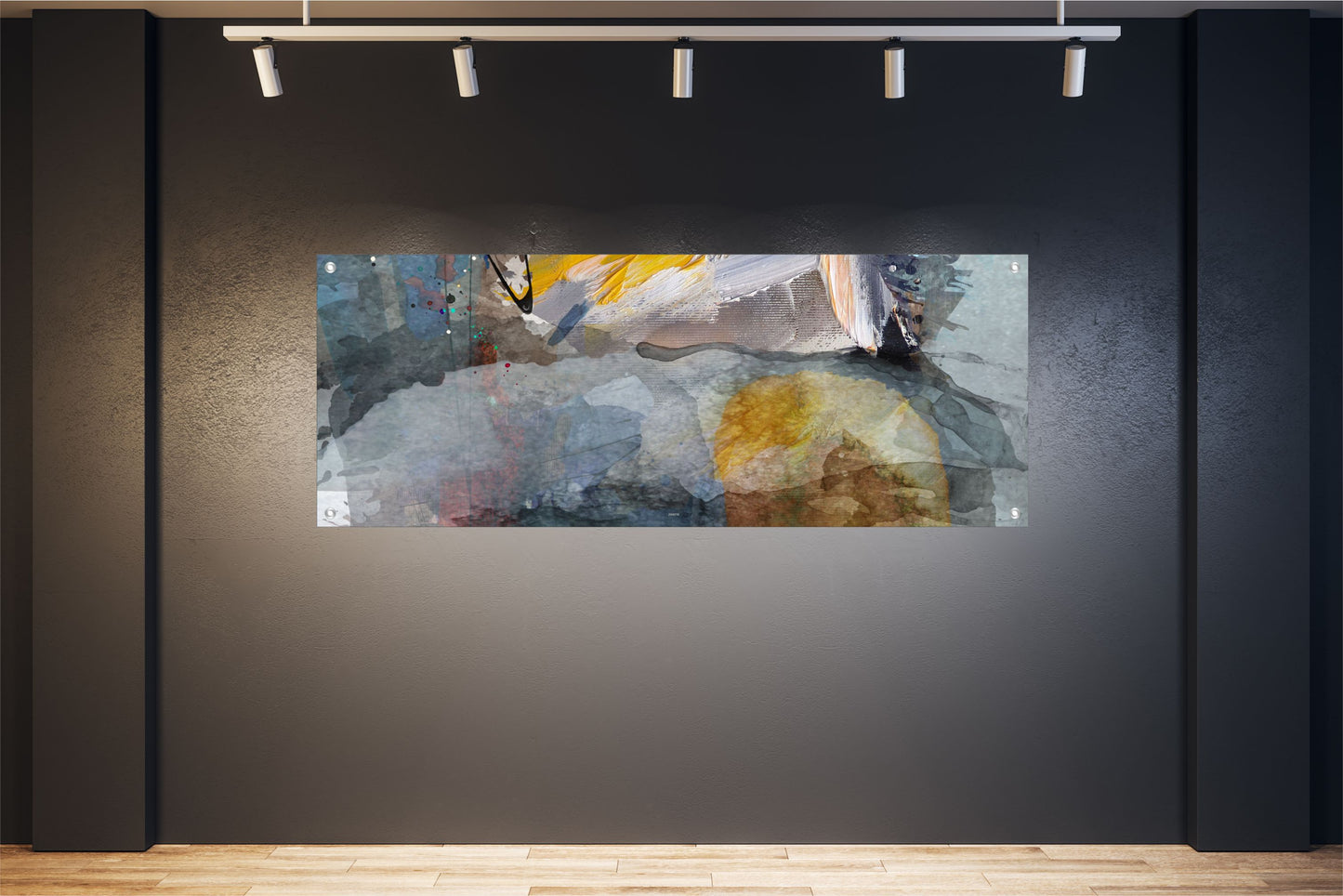 ABSTRAKTE WANDBILDER POSTER DEKO BILDER XXL 160x60 MALEREI MODERN GRAU