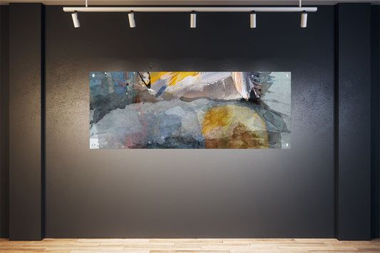 ABSTRAKTE WANDBILDER POSTER DEKO BILDER XXL 160x60 MALEREI MODERN GRAU