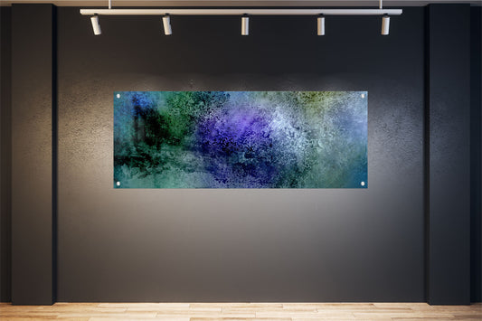ABSTRAKTE WANDBILDER POSTER DEKO BILDER XXL 160x60 KUNST MODERN BLAU