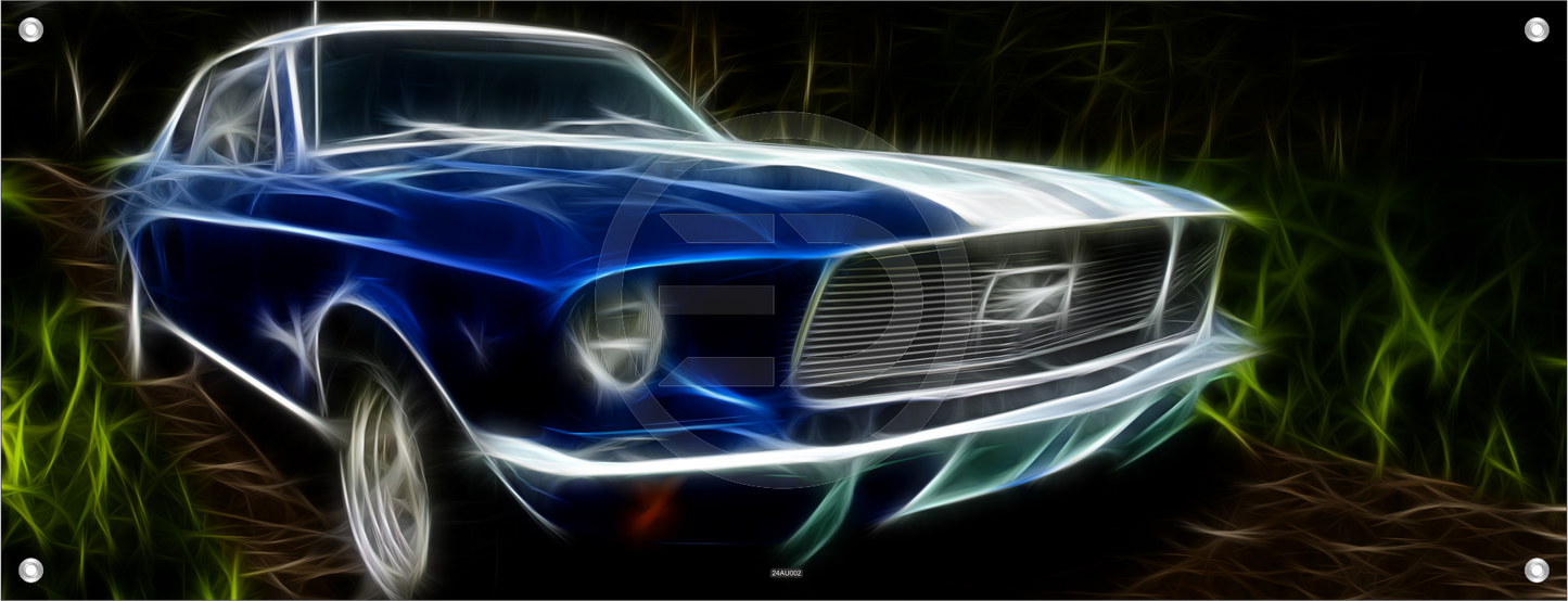 AUTO WANDBILDER POSTER DEKO BILDER XXL 160x60 MUSTANG OLDTIMER RETRO ABSRAKT