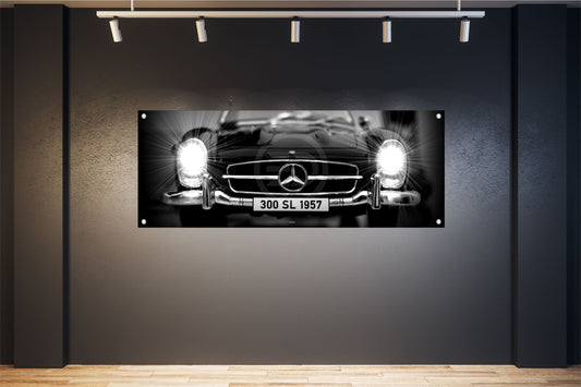 AUTO WANDBILDER POSTER DEKO BILDER XXL 160x60 MERCEDES BENZ OLDTIMER SW