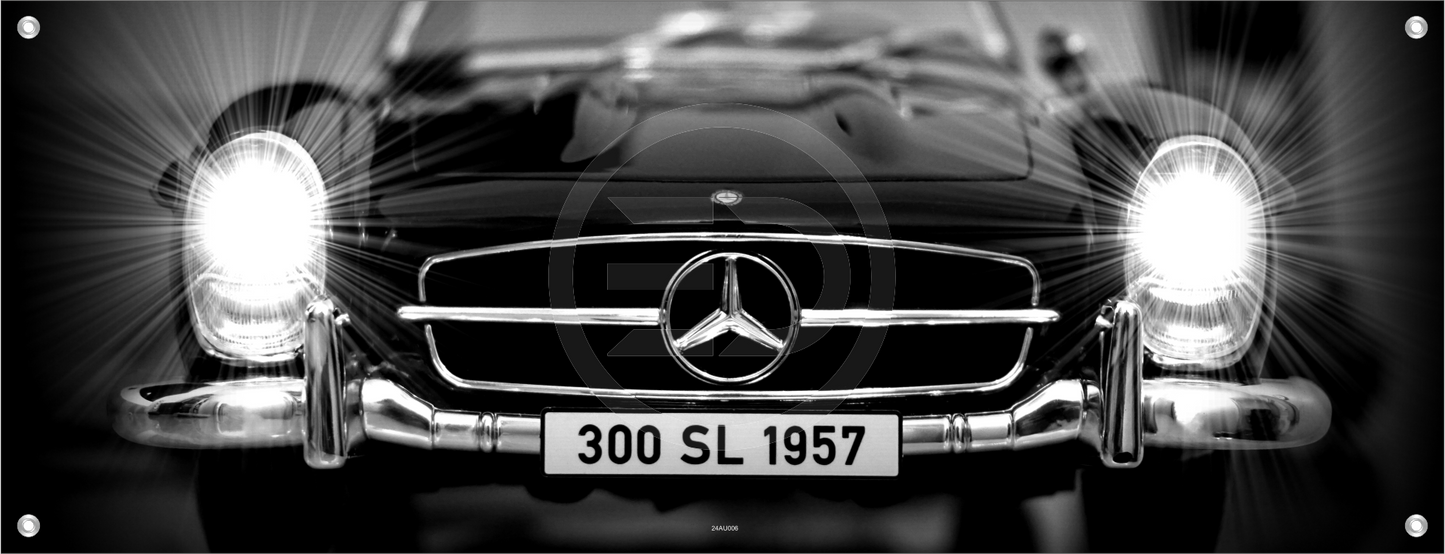 AUTO WANDBILDER POSTER DEKO BILDER XXL 160x60 MERCEDES BENZ OLDTIMER SW