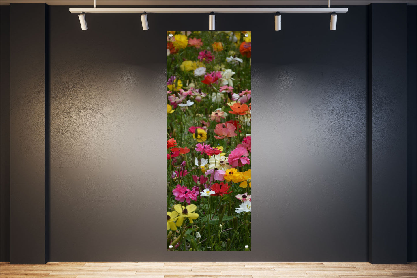 BLUMEN WANDBILDER POSTER DEKO BILDER XXL 60x160 BLUMENWIESE BUNT