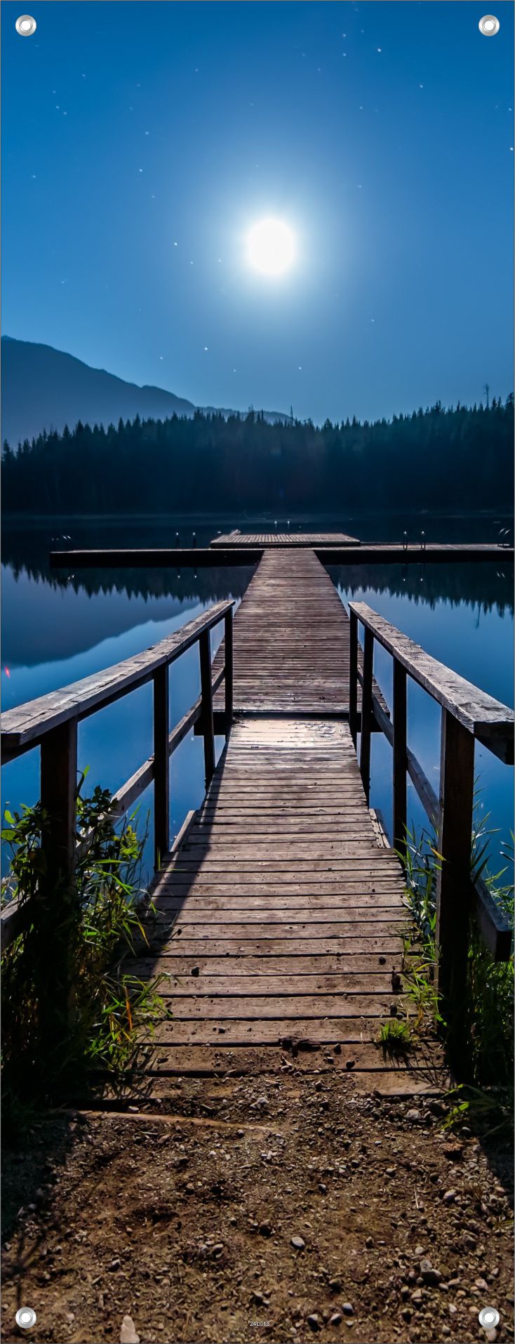 LANDSCHAFT WANDBILDER POSTER DEKO BILDER XXL 60x160 SEE NACHT NATUR