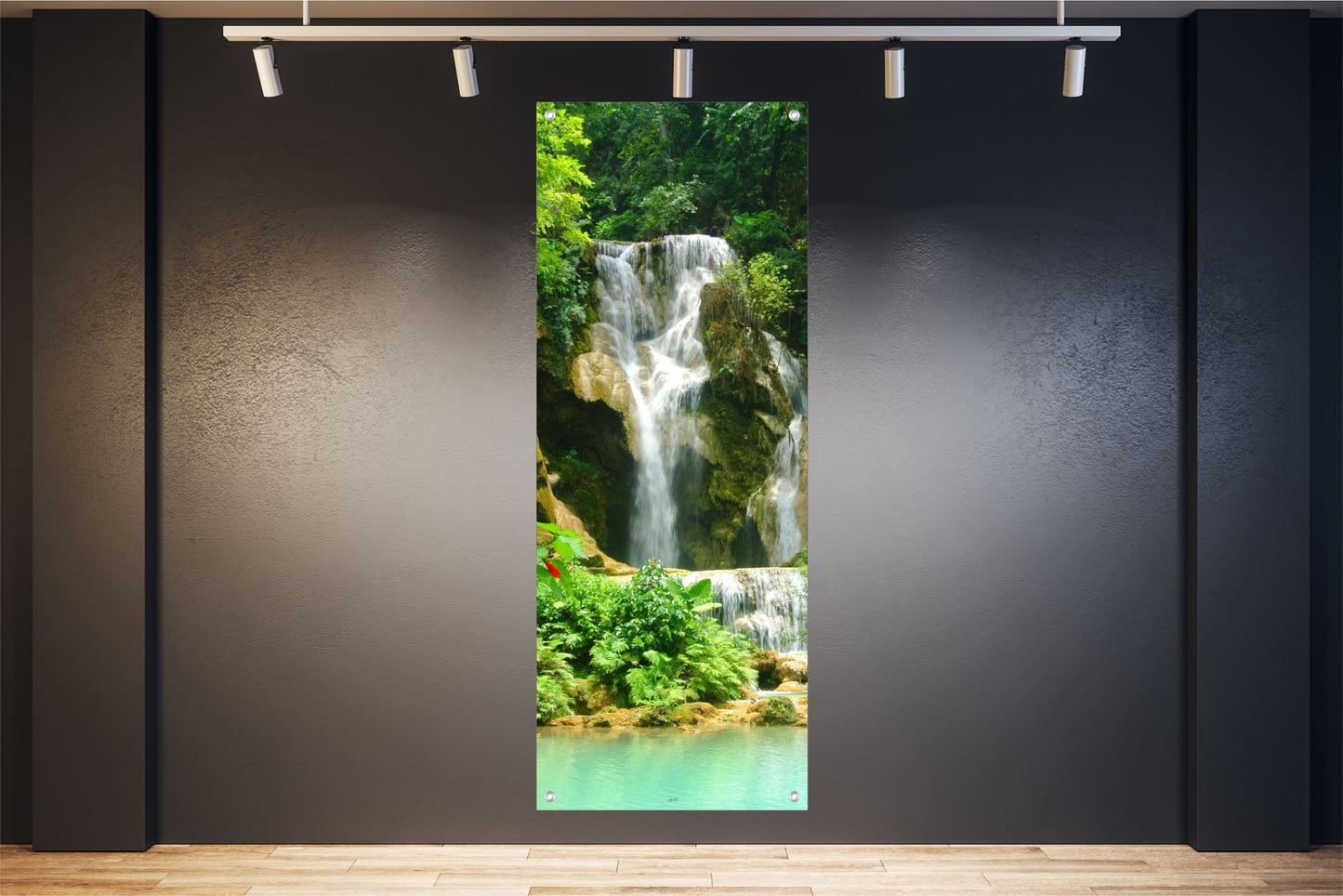 LANDSCHAFT WANDBILDER POSTER DEKO BILDER XXL 60x160 WASSERFALL NATUR
