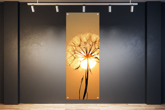 NATUR WANDBILDER POSTER DEKO BILDER XXL 60x160 PFLANZE PUSTEBLUME SONNE