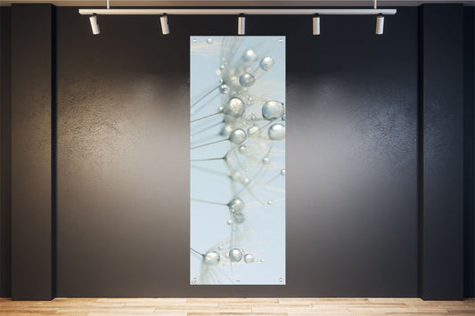 NATUR WANDBILDER POSTER DEKO BILDER XXL60x160 PUSTEBLUME REGENTROPFEN