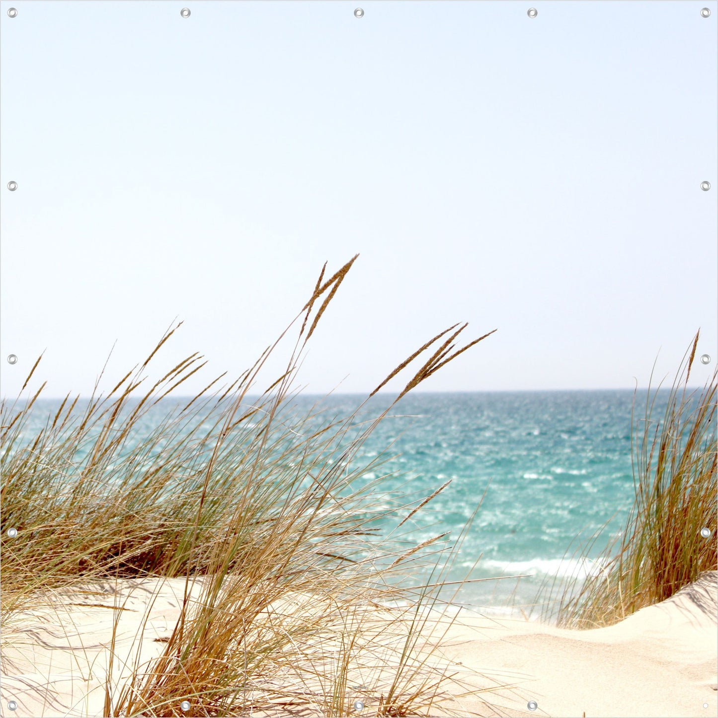 Outdoor Bild Banner Außen Gartenposter Wetterfest 180x180cm Dünen Meer Natur