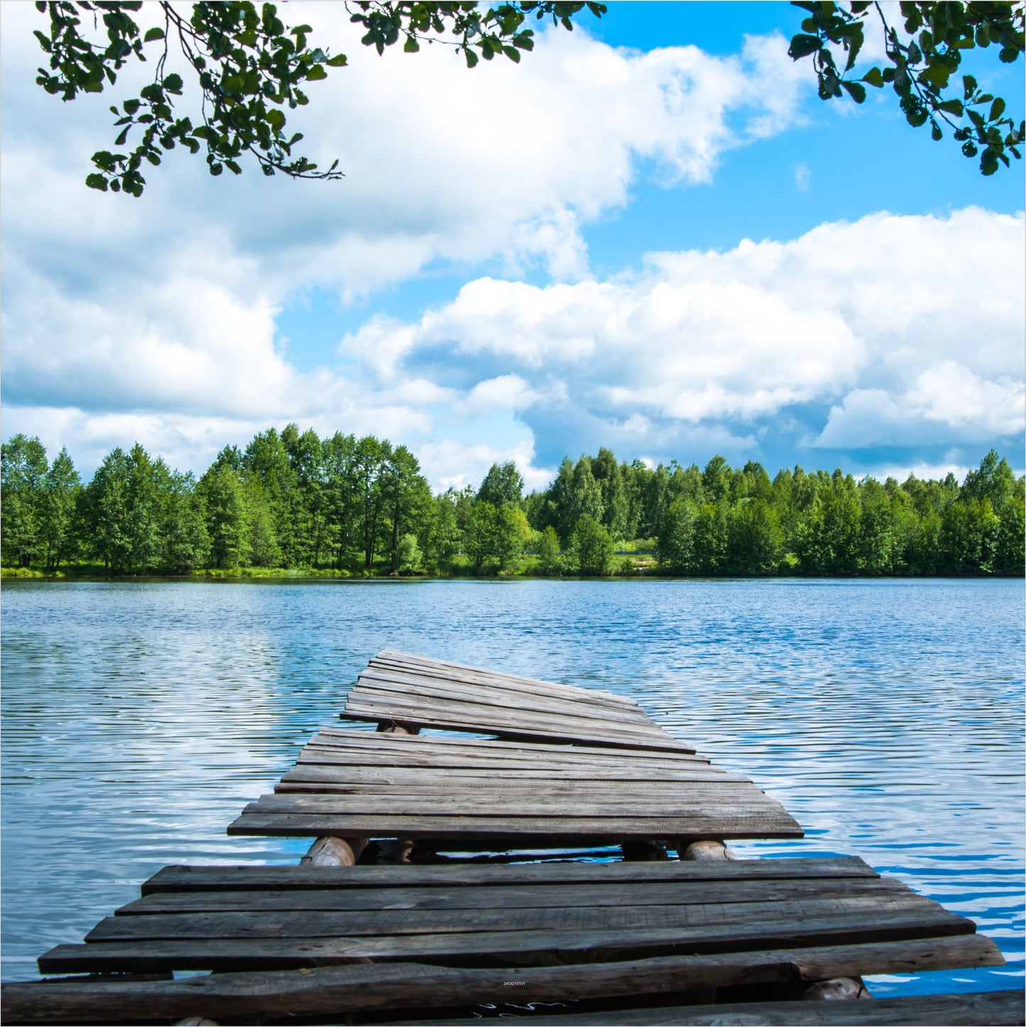 Outdoor Bild Banner Außen Gartenposter Wetterfest 180x180cm See Landschaft Natur
