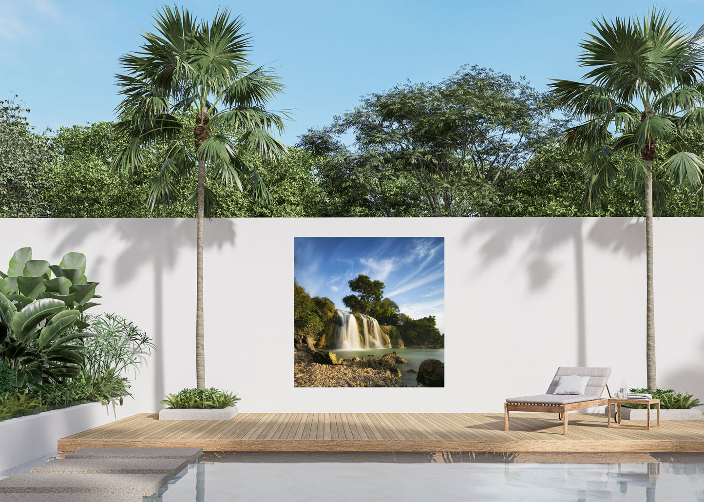 Outdoor Bild Banner Außen Gartenposter Wetterfest 180x180cm Landschaft Natur