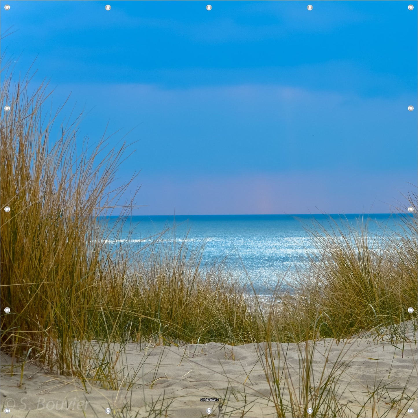 Outdoor Bild Banner Außen Gartenposter Wetterfest 180x180cm Himmel Blau Meer