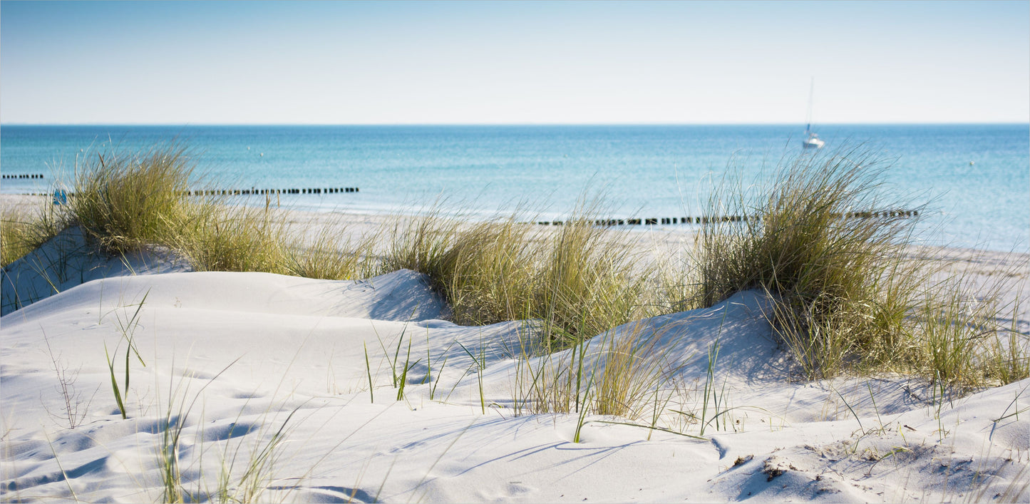 Outdoor Bild Garten Außen Gartenposter wetterfest 370x180 cm Natur Meer Strand