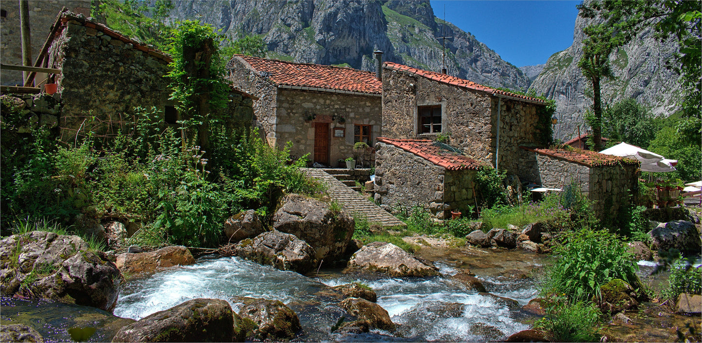Outdoor Bild Banner Außen Gartenposter wetterfest 370x180 cm Mediterran Haus