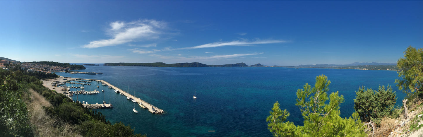 Outdoor Bild Banner Außen Gartenposter wetterfest 560x180 Insel Meer Aussicht