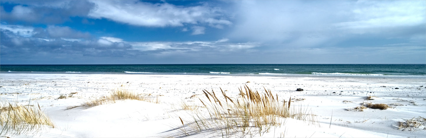 Outdoor Bild Banner Außen Gartenposter wetterfest 560x180 Sandstrand Meer Himmel