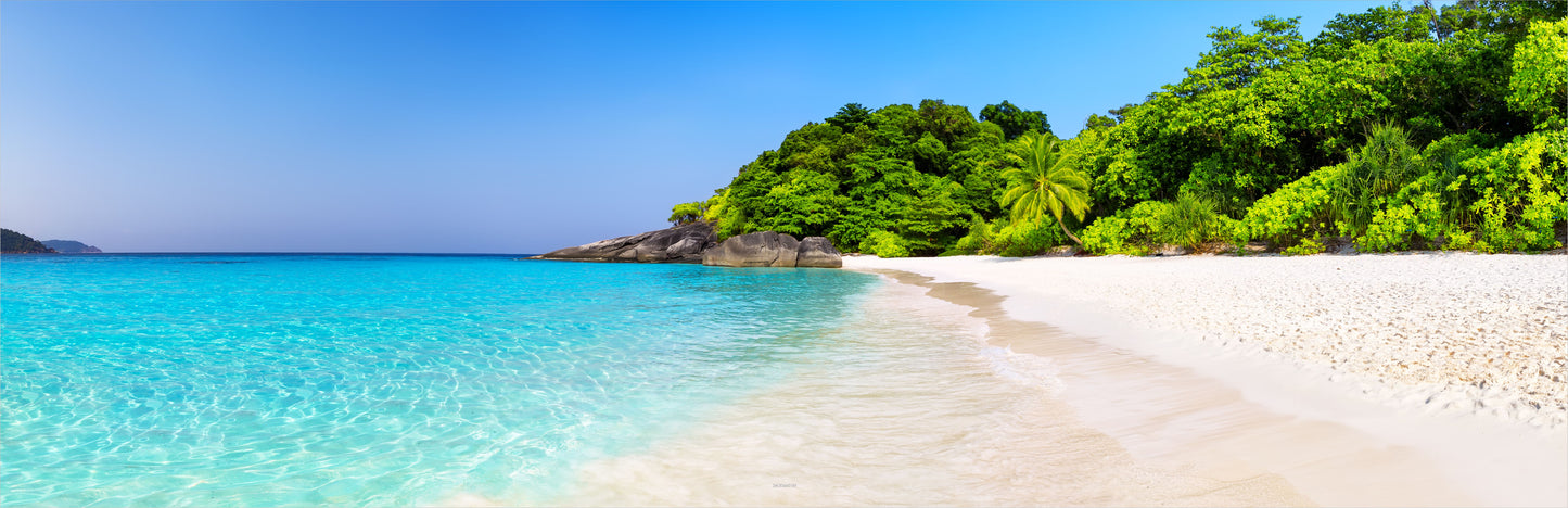 Outdoor Bild Banner Außen Gartenposter wetterfest 560x180 Tropeninsel Beach