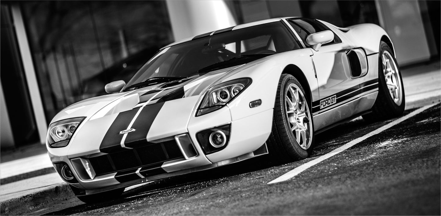 OUTDOOR BILD BANNER GARTENPOSTER WETTERFEST 370x180 AUTO FORD GT SPORTWAGEN