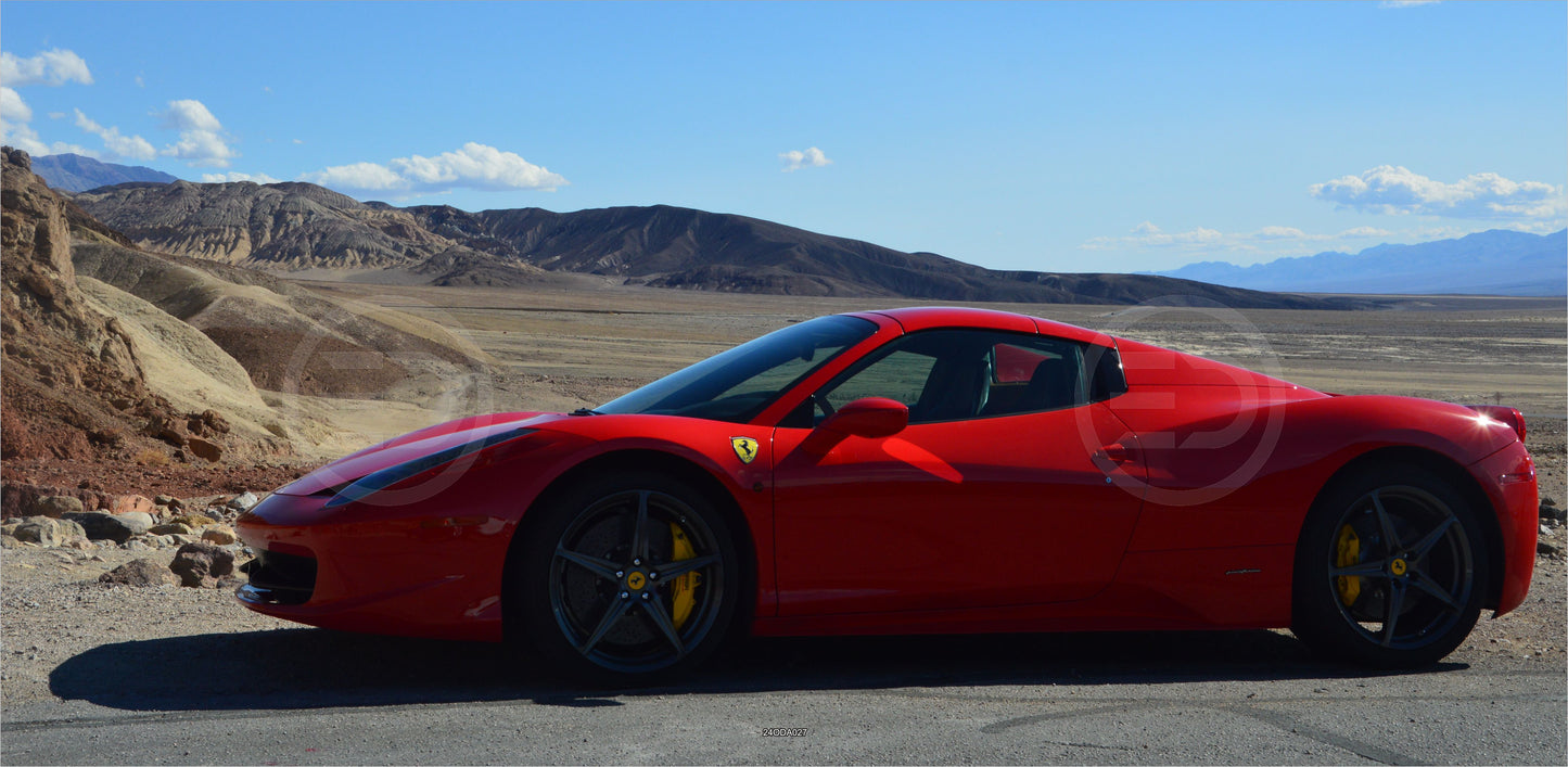 OUTDOOR BILD BANNER GARTENPOSTER WETTERFEST 370x180 AUTO FERRARI ENZO