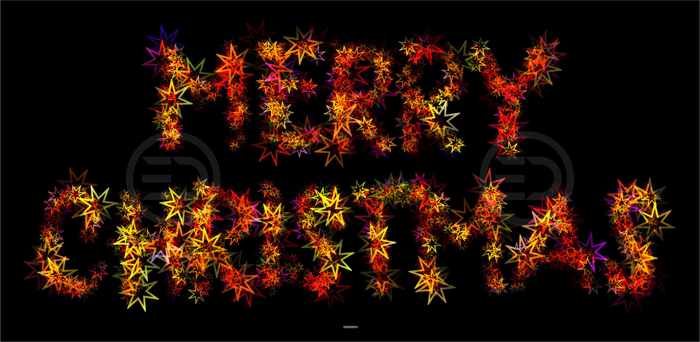 Outdoor Bild Banner Außen Gartenposter wetterfest 370x180 Weihnachten Sterne Text