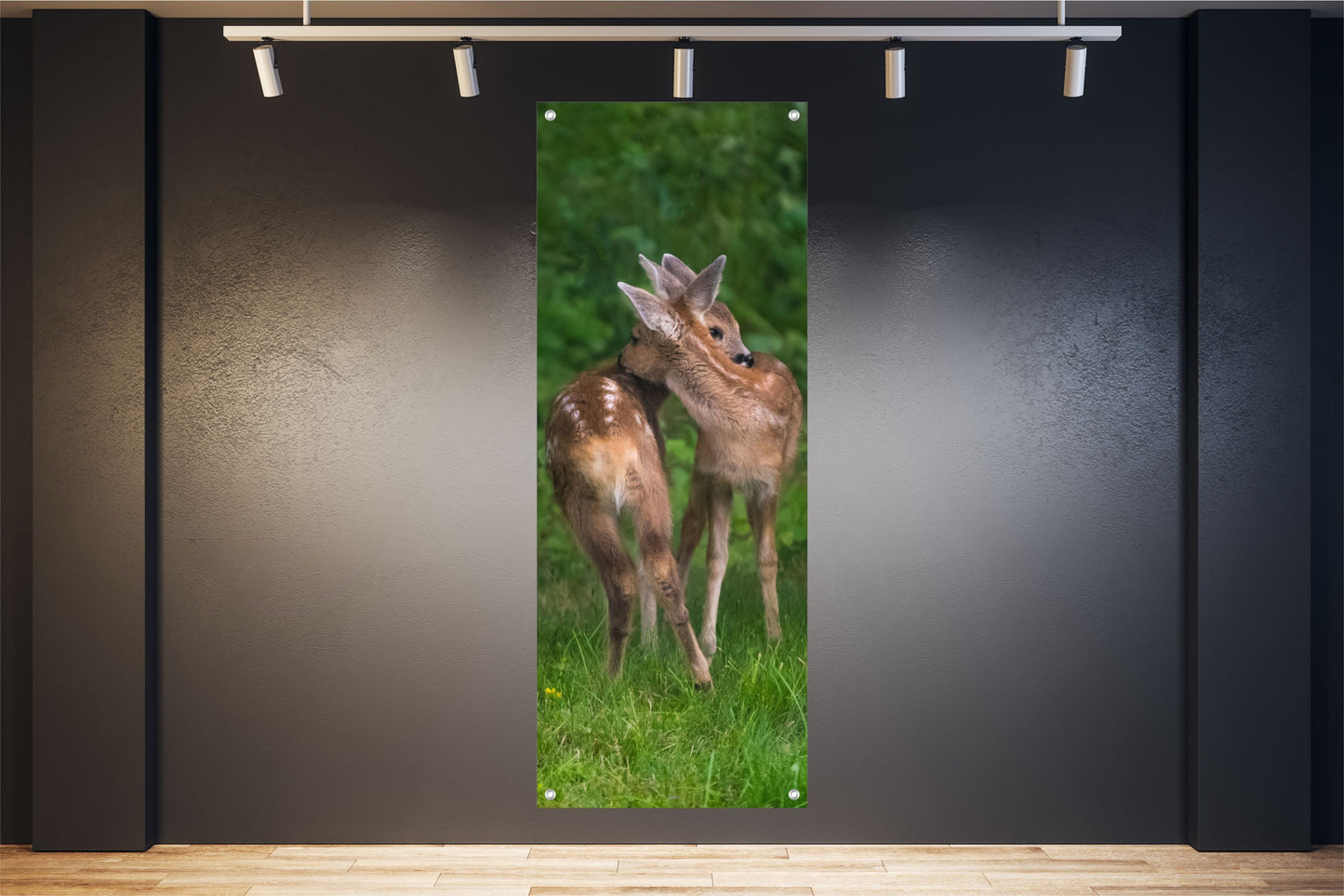 TIER WANDBILDER POSTER DEKO BILDER XXL 60x160 REHE WALD NATUR