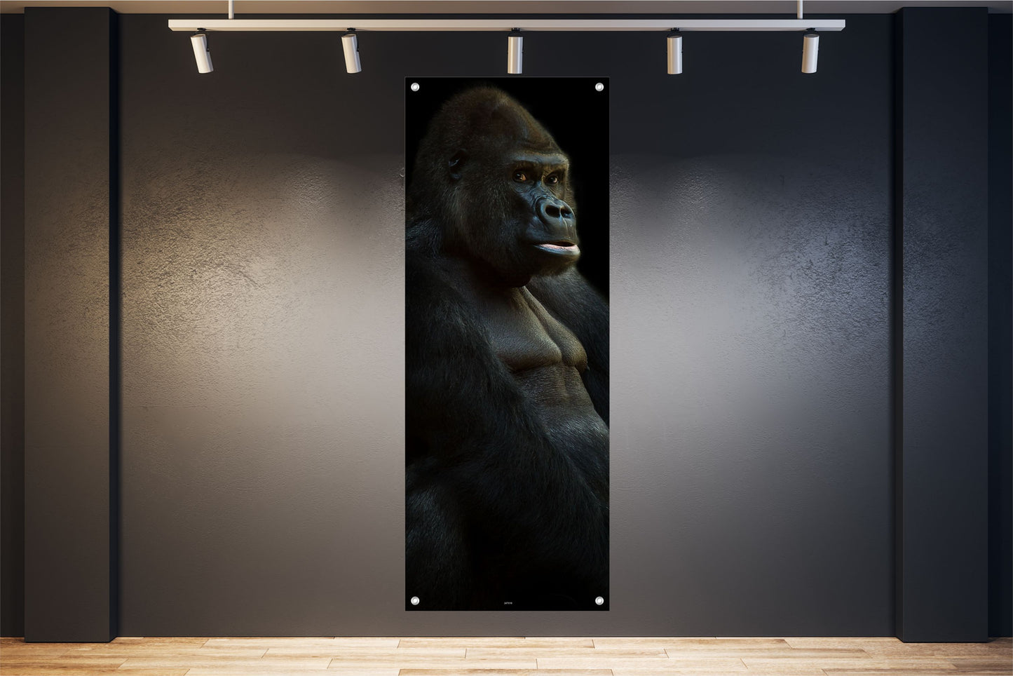 TIER WANDBILDER POSTER DEKO BILDER XXL 60x160 GORILLA MENSCHENAFFE