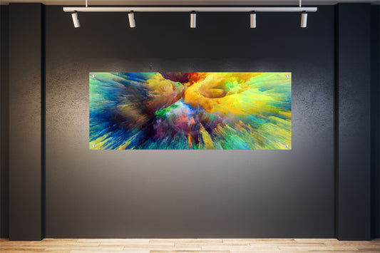 ABSTRAKTE WANDBILDER POSTER DEKO BILDER XXL 160x60  HIMMEL KUNST BUNT